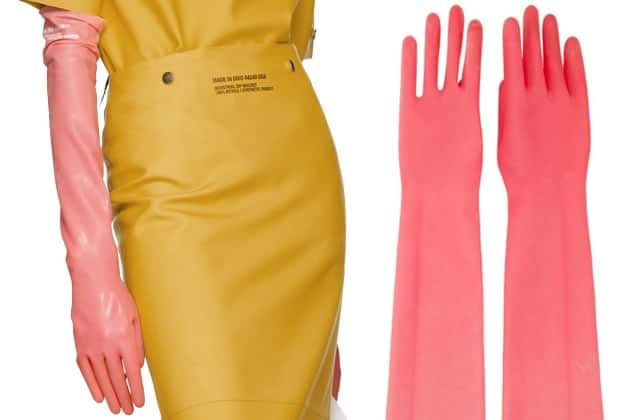 Calvin Klein vend des gants en caoutchouc comme ceux pour le ménage