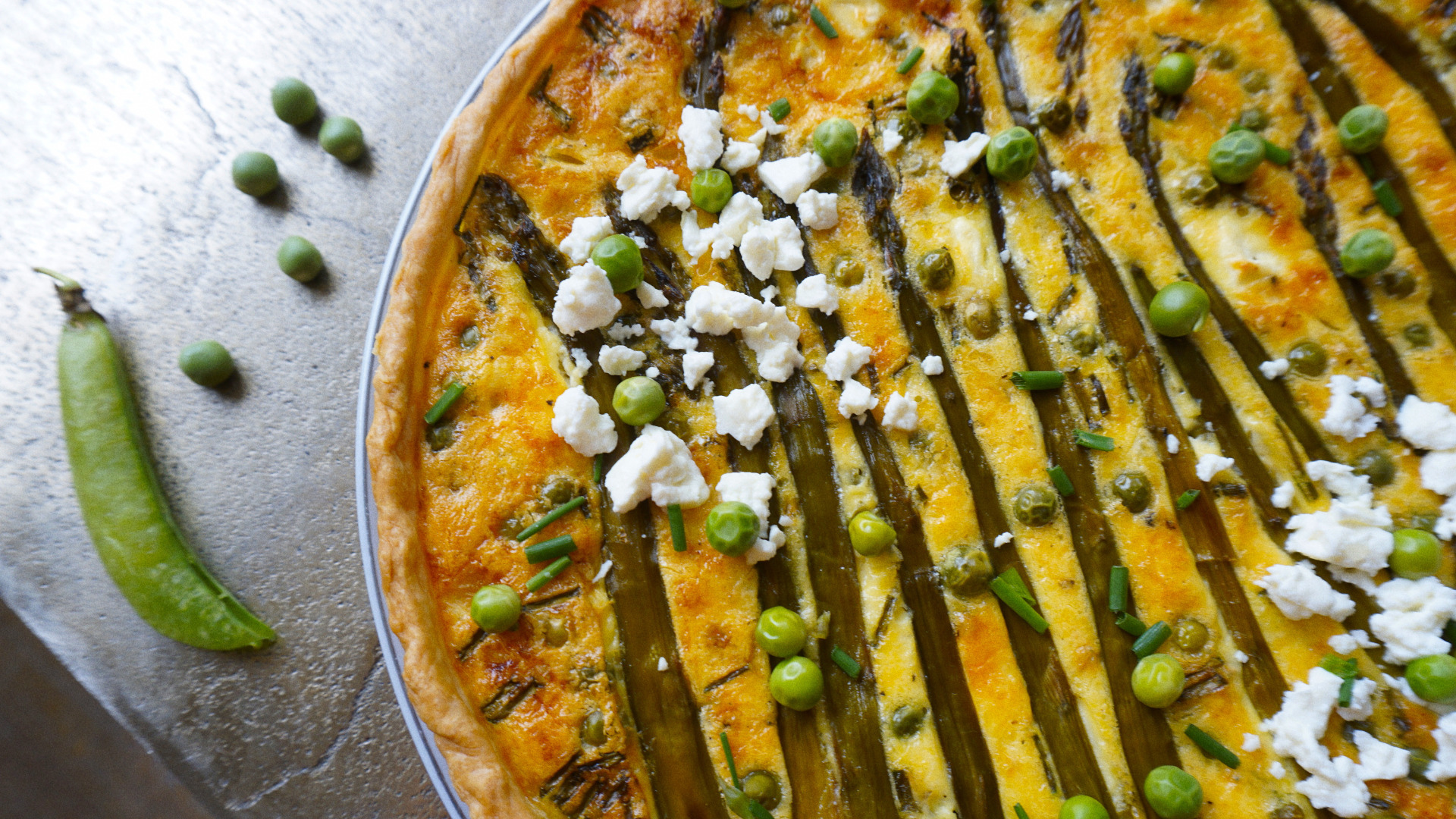 La Recette Printani Re Et De Saison De La Quiche Asperges Petit Pois Et Feta Les Recette De